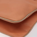 Salvatore Ferragamo Hand Bag Leather Orange Silver Auth 121670-9