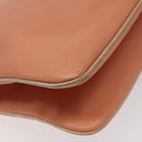 Salvatore Ferragamo Hand Bag Leather Orange Silver Auth 121670-16