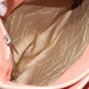 Salvatore Ferragamo Hand Bag Leather Orange Silver Auth 121670-11