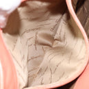 Salvatore Ferragamo Hand Bag Leather Orange Silver Auth 121670-19