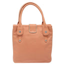 Salvatore Ferragamo Hand Bag Leather Orange Silver Auth 121670-2