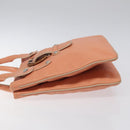 Salvatore Ferragamo Hand Bag Leather Orange Silver Auth 121670-4