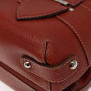 Salvatore Ferragamo Gancini Shoulder Bag Leather Orange Silver Auth 121671-8