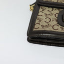 CELINE C Sulky Shoulder Bag Canvas Brown Gold Auth 121678-9