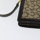 CELINE C Sulky Shoulder Bag Canvas Brown Gold Auth 121678-15