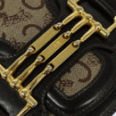 CELINE C Sulky Shoulder Bag Canvas Brown Gold Auth 121678-10