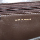 CELINE C Sulky Shoulder Bag Canvas Brown Gold Auth 121678-18