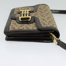 CELINE C Sulky Shoulder Bag Canvas Brown Gold Auth 121678-4