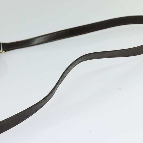 CELINE C Sulky Shoulder Bag Canvas Brown Gold Auth 121678