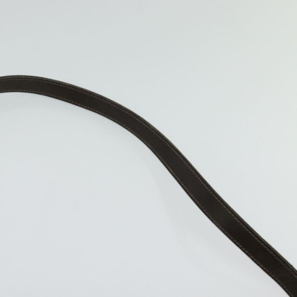 CELINE C Sulky Shoulder Bag Canvas Brown Gold Auth 121678