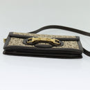 CELINE C Sulky Shoulder Bag Canvas Brown Gold Auth 121678-5