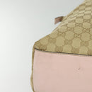 GUCCI GG Canvas Tote Bag Beige Gold 131233 Auth 121682-9
