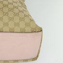 GUCCI GG Canvas Tote Bag Beige Gold 131233 Auth 121682-14