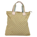 GUCCI GG Canvas Tote Bag Beige Gold 131233 Auth 121682-2