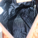 PRADA Chain Shoulder Bag Nylon Orange Gold Auth 121685-21