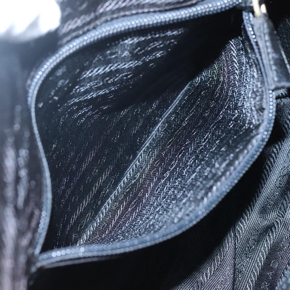 PRADA Chain Shoulder Bag Nylon Orange Gold Auth 121685