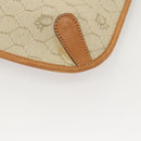 Christian Dior Honeycomb Canvas Shoulder Bag Beige Gold Auth 121690-10