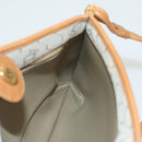 Christian Dior Honeycomb Canvas Shoulder Bag Beige Gold Auth 121690-17