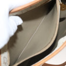 Christian Dior Honeycomb Canvas Shoulder Bag Beige Gold Auth 121690-20