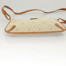 Christian Dior Honeycomb Canvas Shoulder Bag Beige Gold Auth 121690-9