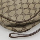GUCCI GG Supreme Web Sherry Line Clutch Bag PVC Beige Gold 89 01 034 Auth 121699-15