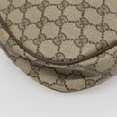 GUCCI GG Supreme Web Sherry Line Clutch Bag PVC Beige Gold 89 01 034 Auth 121699-16
