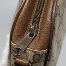 GUCCI GG Supreme Web Sherry Line Clutch Bag PVC Beige Gold 89 01 034 Auth 121699-10