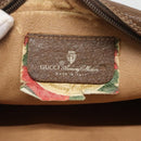 GUCCI GG Supreme Web Sherry Line Clutch Bag PVC Beige Gold 89 01 034 Auth 121699-18