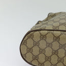 GUCCI GG Supreme Web Sherry Line Bag PVC Beige Gold 164 02 034 Auth 121700-15