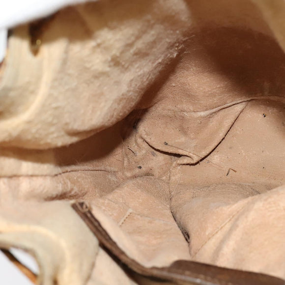 GUCCI GG Supreme Web Sherry Line Bag PVC Beige Gold 164 02 034 Auth 121700