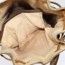 GUCCI GG Supreme Web Sherry Line Bag PVC Beige Gold 164 02 034 Auth 121700-11