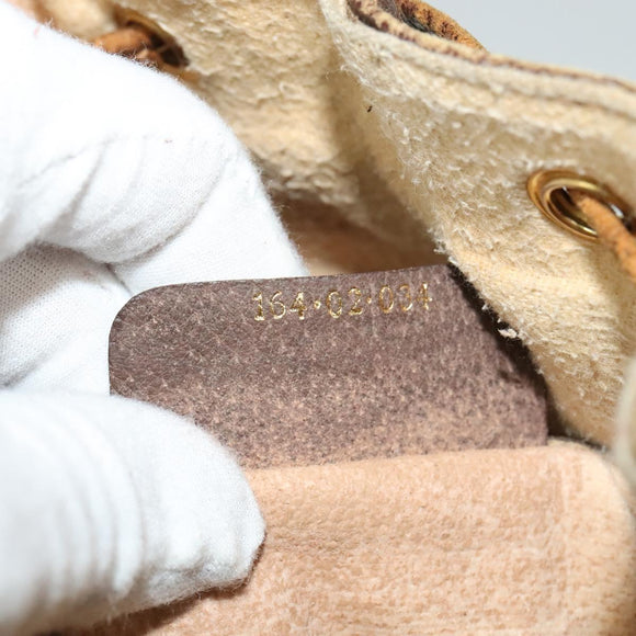 GUCCI GG Supreme Web Sherry Line Bag PVC Beige Gold 164 02 034 Auth 121700