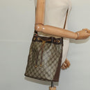 GUCCI GG Supreme Web Sherry Line Bag PVC Beige Gold 164 02 034 Auth 121700-21