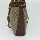 GUCCI GG Supreme Web Sherry Line Bag PVC Beige Gold 164 02 034 Auth 121700-4
