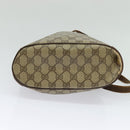 GUCCI GG Supreme Web Sherry Line Bag PVC Beige Gold 164 02 034 Auth 121700-5