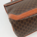 CELINE Macadam Canvas Hand Bag PVC Leather Brown Gold Auth 121702-17