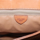 CELINE Macadam Canvas Hand Bag PVC Leather Brown Gold Auth 121702-18