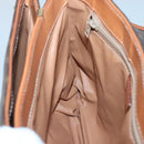 CELINE Macadam Canvas Hand Bag PVC Leather Brown Gold Auth 121702-20