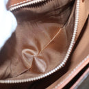 CELINE Macadam Canvas Hand Bag PVC Leather Brown Gold Auth 121702-11
