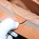 CELINE Macadam Canvas Hand Bag PVC Leather Brown Gold Auth 121702-12