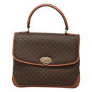 CELINE Macadam Canvas Hand Bag PVC Leather Brown Gold Auth 121702-13