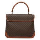 CELINE Macadam Canvas Hand Bag PVC Leather Brown Gold Auth 121702-2
