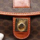 CELINE Macadam Canvas Shoulder Bag PVC Leather Brown Gold Auth 121703-9