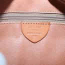 CELINE Macadam Canvas Shoulder Bag PVC Leather Brown Gold Auth 121703-12