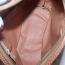 CELINE Macadam Canvas Shoulder Bag PVC Leather Brown Gold Auth 121703-10