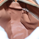 CELINE Macadam Canvas Shoulder Bag PVC Leather Brown Gold Auth 121703-20