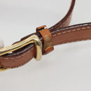 CELINE Macadam Canvas Shoulder Bag PVC Leather Brown Gold Auth 121703-8