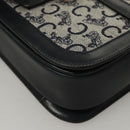 CELINE C Sulky Shoulder Bag Canvas Navy Gold Auth 121704-14