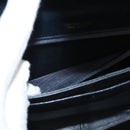 CELINE C Sulky Shoulder Bag Canvas Navy Gold Auth 121704-22