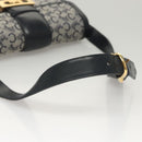 CELINE C Sulky Shoulder Bag Canvas Navy Gold Auth 121704-7